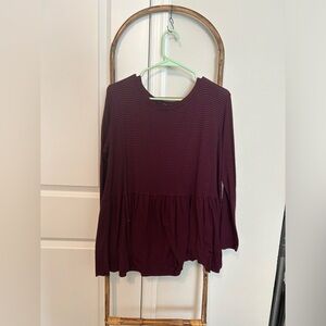 Flowy Striped Peplum